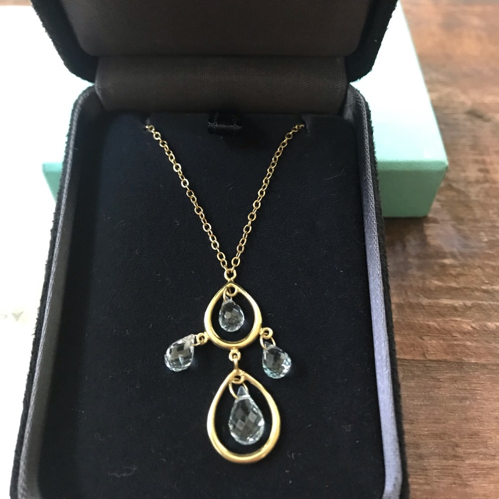 🏷️🌟CLOSET CLOSEOUT 👋 Tiffany & Co. 18k Gold Tear Drop Pendant Necklace